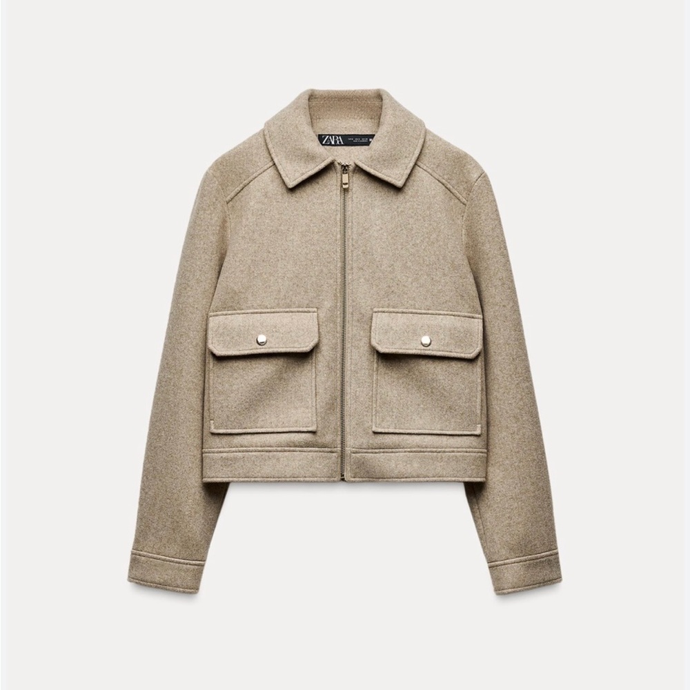 Zara Off-White Utility Jacket for Women